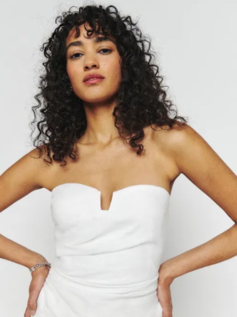 Reformation Madelyn Linen Top White - Size 8